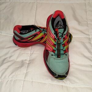 Salomon Women's Athletic Shoes - Red, Green, and Black